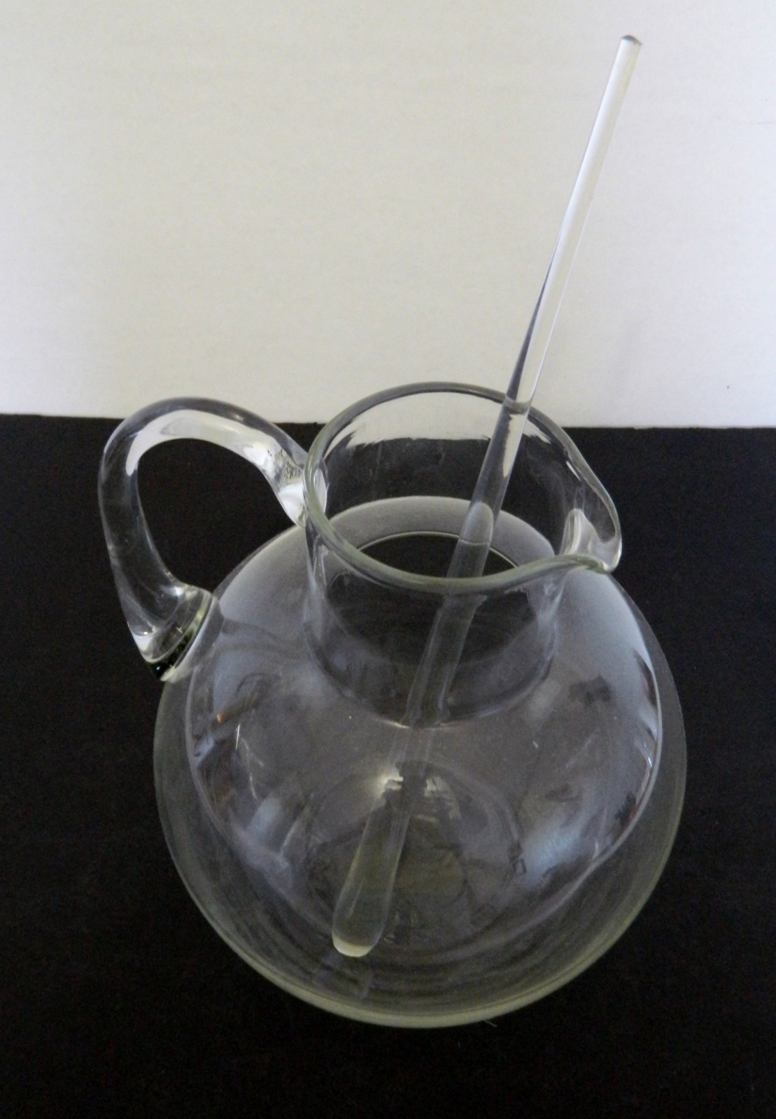 Ball Rounded Glass Cocktail Mixing Pitcher with Glass Stirrer Bubble Design