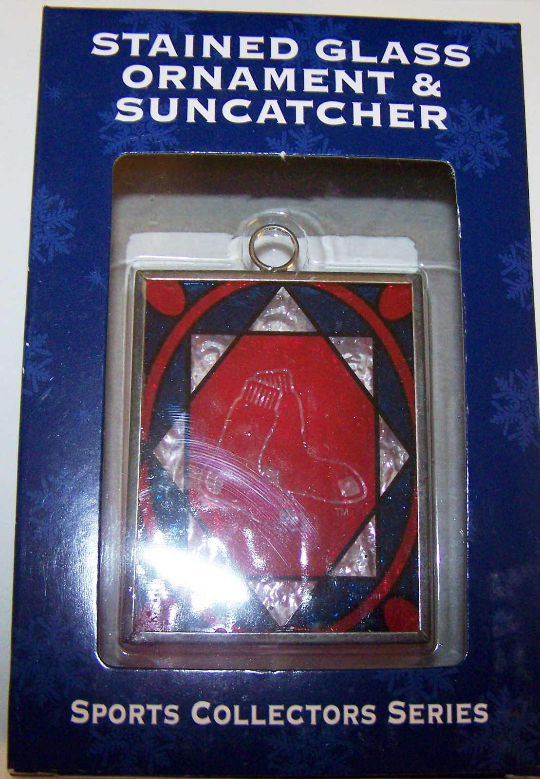 Boston Red Sox MLB Stained Glass 2 x 3&quot; Christmas Tree Ornament | eBay