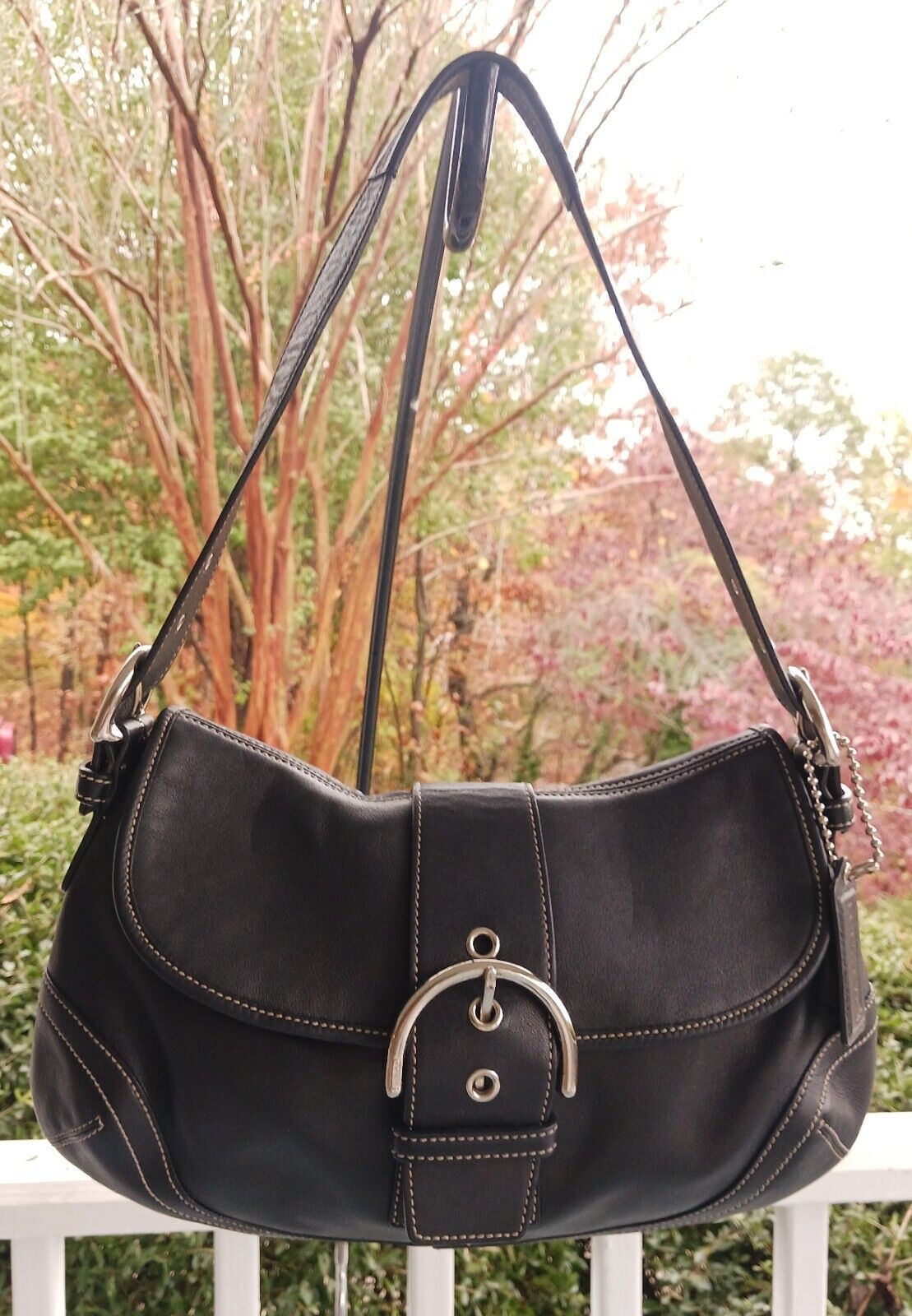 Coach 9248 MEDIUM Vintage Soho Y2K Black Leather Shoulder Coach 9248 MEDIUM Vintage Soho Y2K Black Leather Shoulder