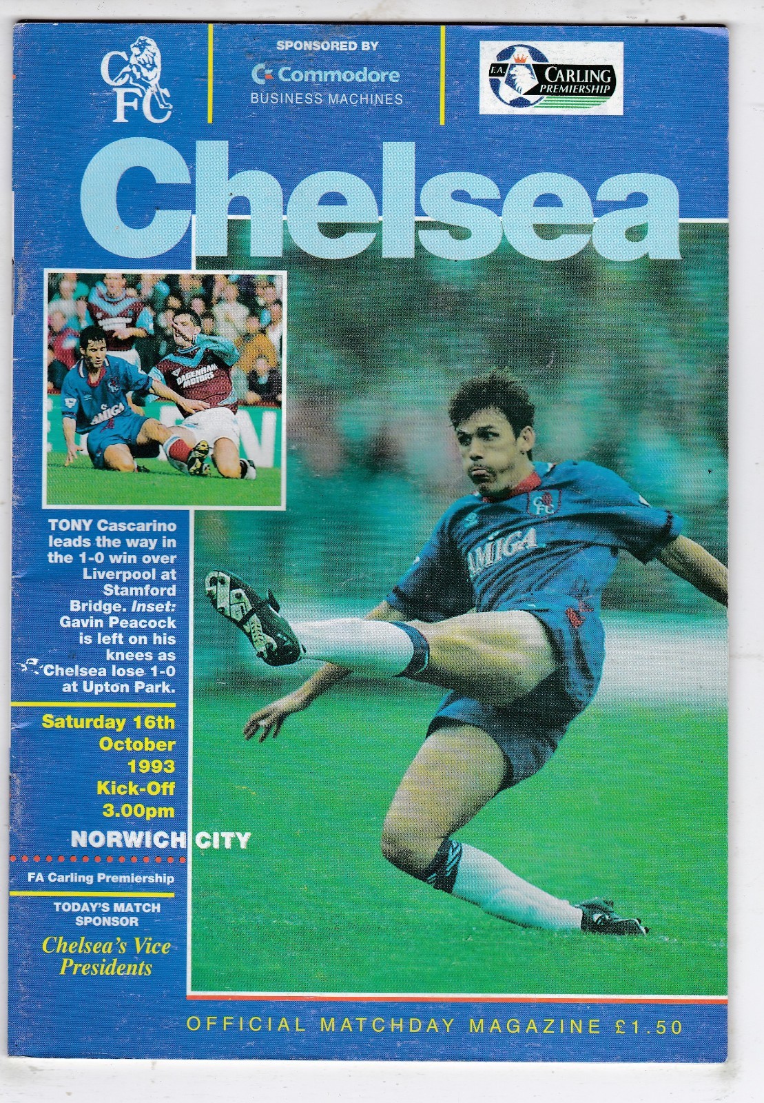 CHELSEA HOME PROGRAMMES 1993/94 -  CHOOSE FROM DROP DOWN LIST UPDATED 10/12/2018