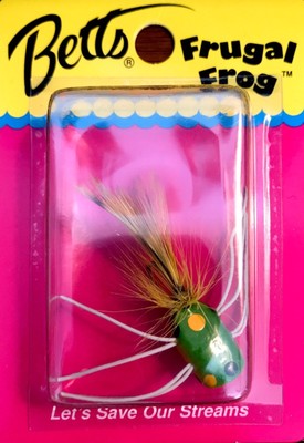 Betts Tackle Fat Gnat Black and Yellow Fly Fishing Popper Size 12
