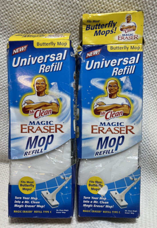 Lot Of 2 Mr. Clean Magic Eraser Squeeze Mop Head Refill Type A
