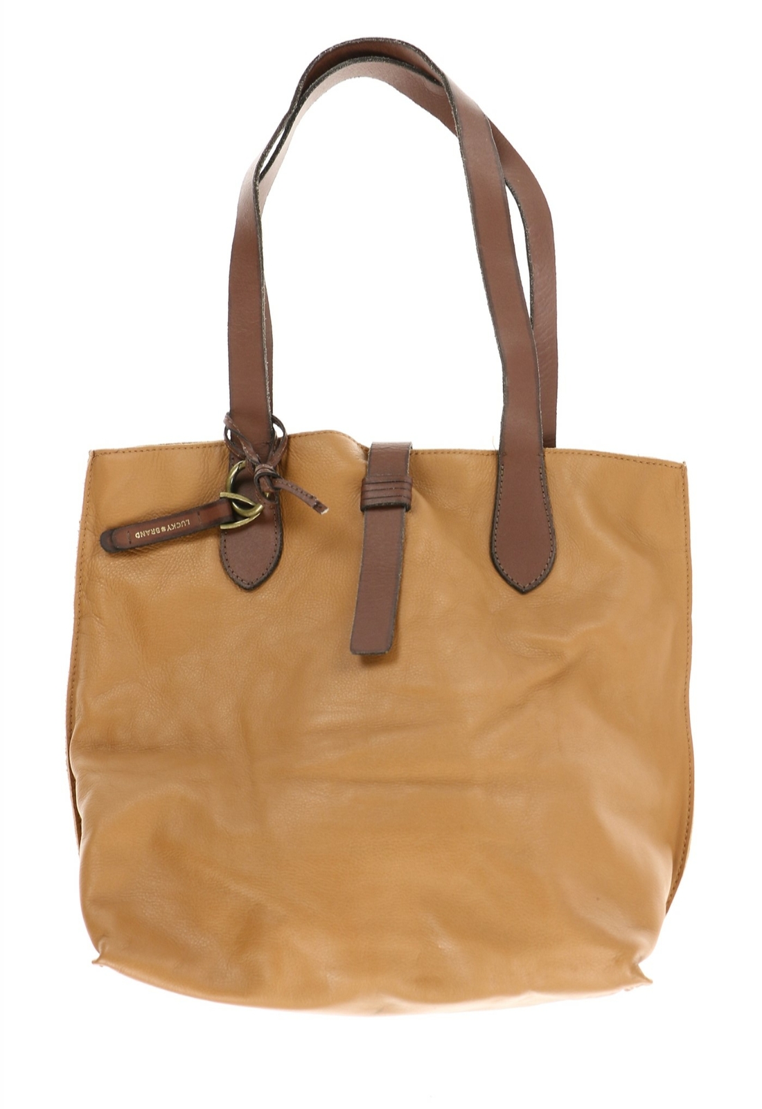 Lucky Brand 245100 Womens Lucky Classic Leather Tote Bag Tan/Brown