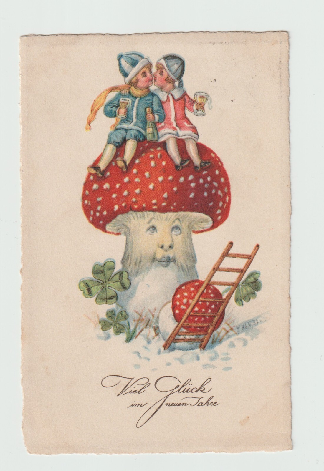 その他 mushroom's store Oversized Mushroom. Surrealism. Happy New Year. CPA 459 | eBay
