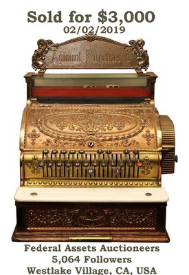 VERY RARE Old REFURBISHED Model No. 39 National Very Ornate Brass Cash Register