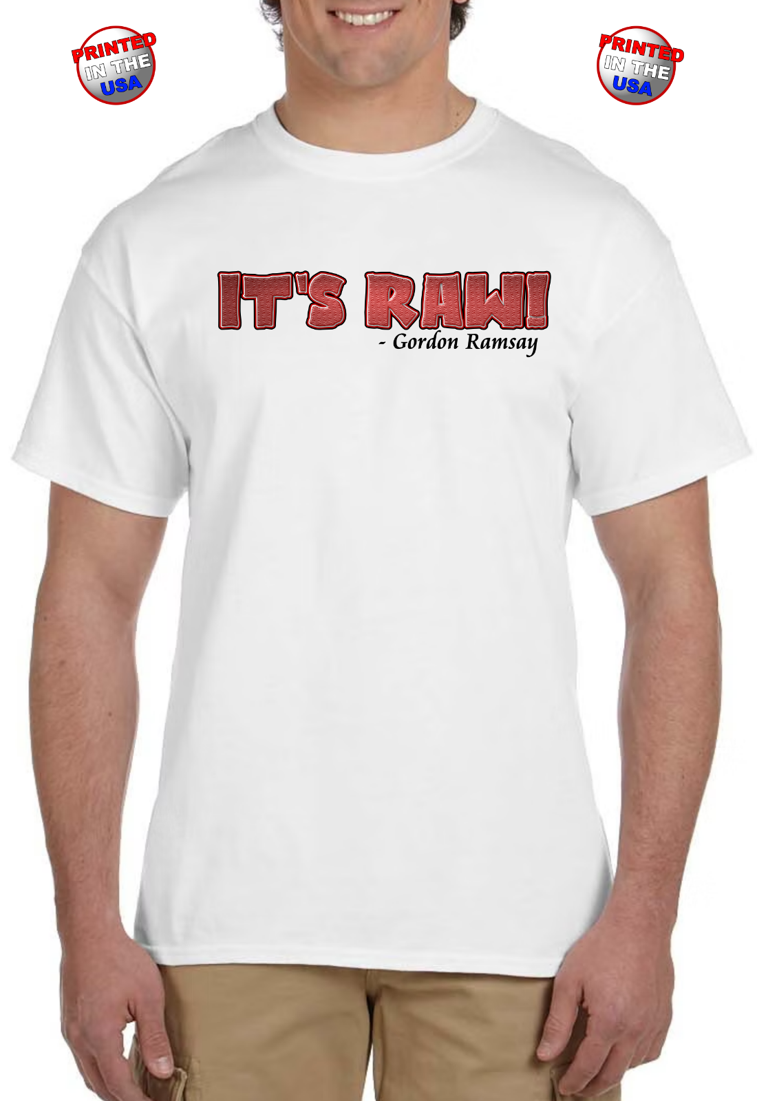 Next Level  Chef It's RAW Gordon Ramsay  Hell's Kitchen British T-Shirt Sm-2X