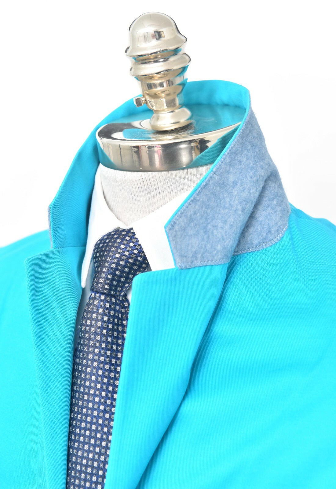 Pre-owned Versace Versus By  Turquoise Cotton Notch Lapel Sport Coat 38 R (eu 48) In Blue