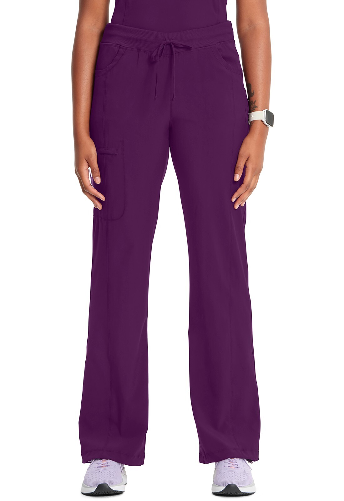 Scrubs Cherokee Low Rise Drawstring Pant 1123A EGG Eggplant