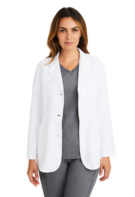 Healing Hands Women's Scrubs HH White Flo Labcoat 5160 WHITE White Free Shipping