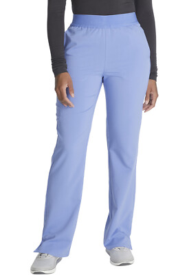 Cherokee Women's Scrubs Mid-Rise Pull-On Straight Leg Pant CK136A CIE Ciel
