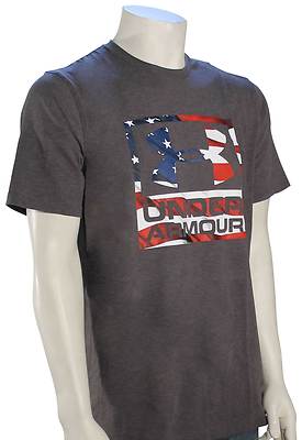 

Футболка с логотипом Under Armour Big Flag — темно-серый, мелкий вереск / белый — новинка, Grey