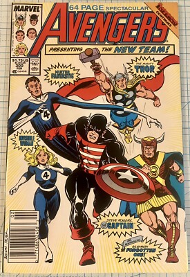 Avengers #300 NM Newsstand John Buscema Cover 1989 New Team Marvel Comics
