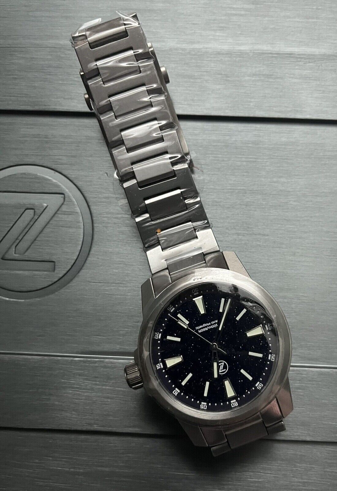 Pre-owned Zelos Brand  Aurora Field 38mm Ti Aventurine Watch - Dealer & Warranty