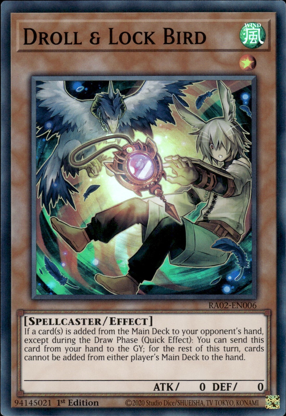 遊戯王 RA02-EN006 ドロール＆ロックバード Droll &amp; Lock Bird (英語版 1st Edition 25th クォーターセンチュリーシークレットレア) 25th Anniversary Rarity Collection II Amazon.com: Droll & Lock Bird (Alternate Art) (Secret Rare