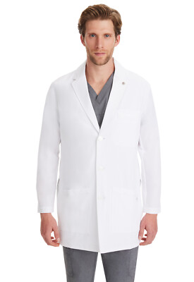 Healing Hands Scrubs HH White Logan Lab coat 5100 WHITE White Free Shipping