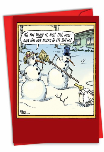 1 Funny Christmas Card with Envelope - Not Worth It 5853