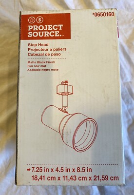 NOS Project Source Track Light (0650160) Step Head Matte Black Finish