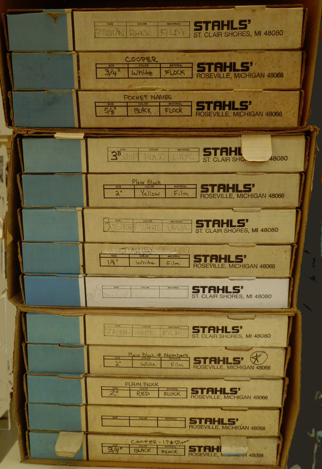 Stahl's heat press letters & numbers for athletic apparel