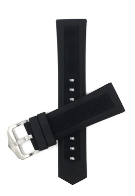 20mm Ribbed Silicone Watch Band for Mido Commander II