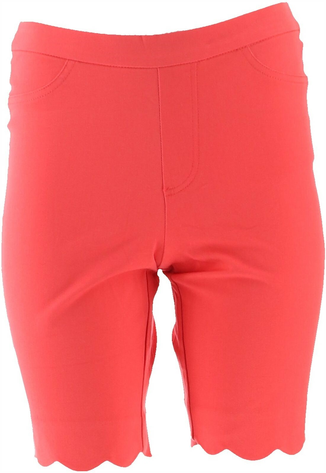 isaac mizrahi scalloped hem shorts