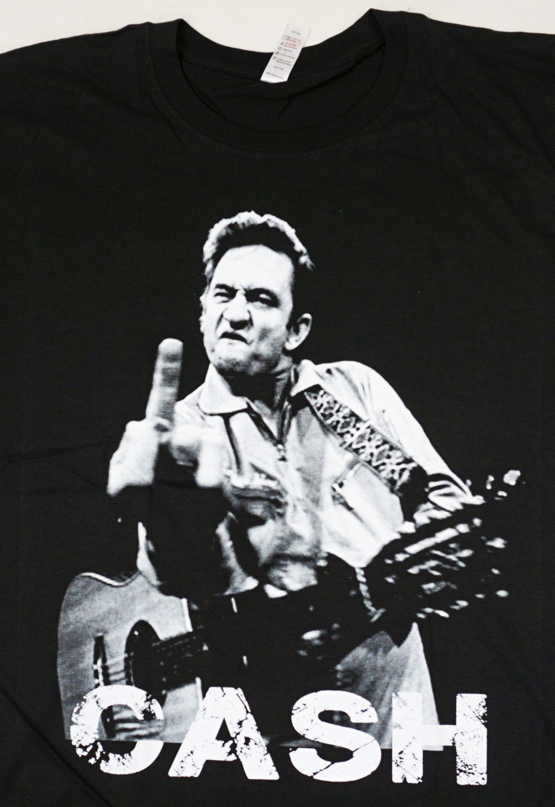johnny cash man in black t shirt