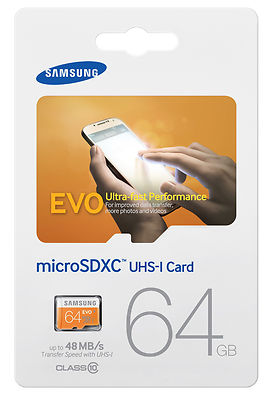 Samsung EVO 64GB microSDXC micro SD SDXC UHS microSD for GALAXY S5 S7 S8 S9 card