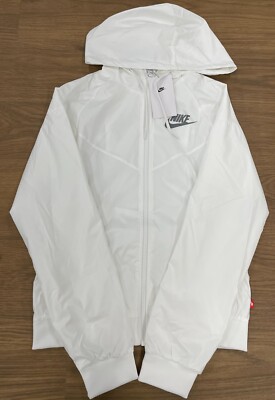 NWT $100 Women's Nike Sport Wear Windrunner Jacket In White Size: Small