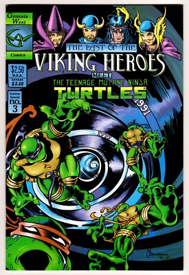 Last Of The Viking Heroes #3 Genesis West 1991 TMNT Teenage Mutant Ninja Turtles