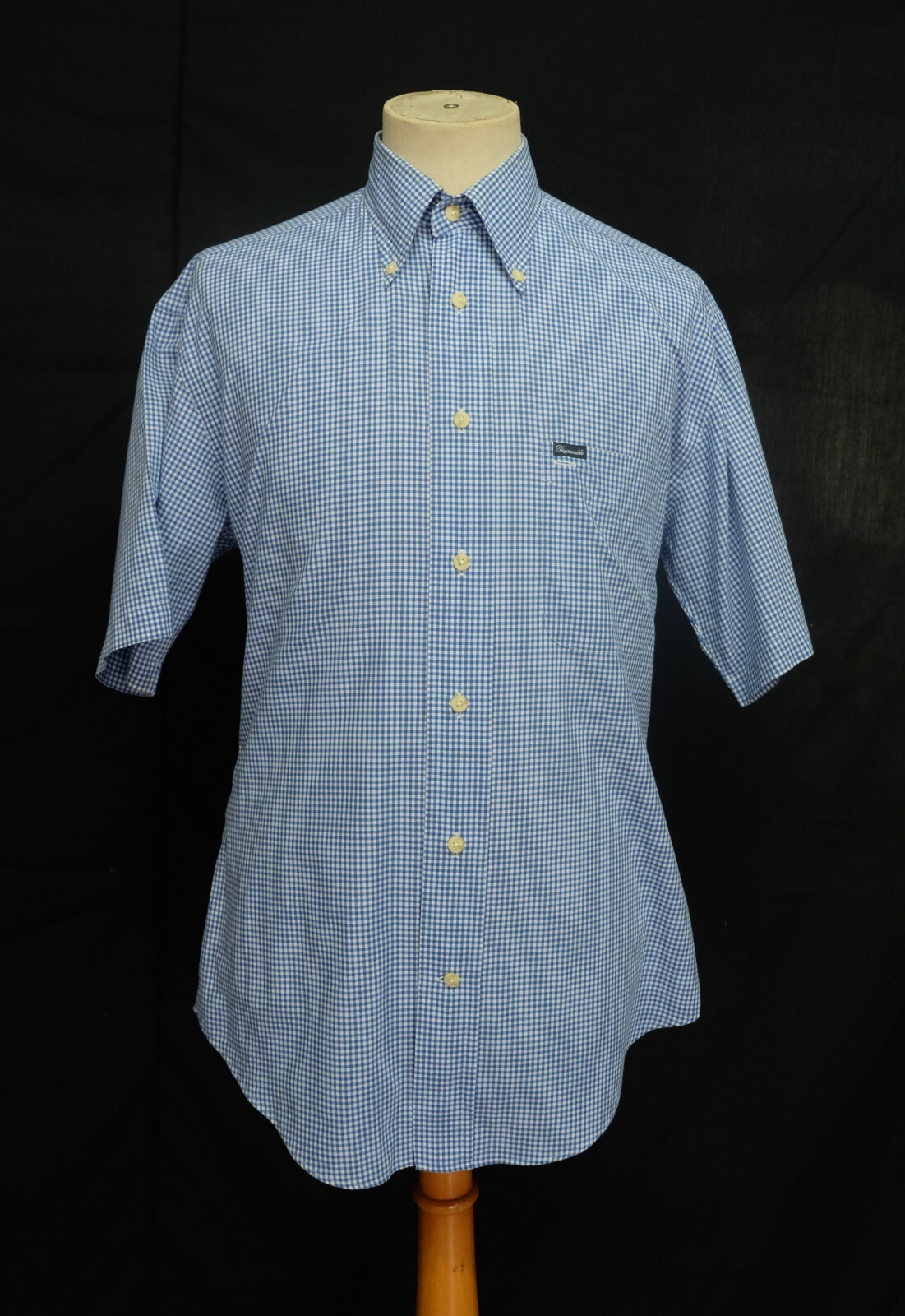 Vtg 80s SERO Button Down Plaid Madras Cotton Men's Shirt L/S