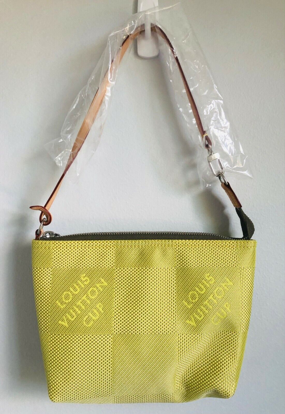 LOUIS VUITTON CUP Damier Geant Pochette in Lime Green SP0072 LOUIS VUITTON CUP Damier Geant Pochette in Lime Green SP0072