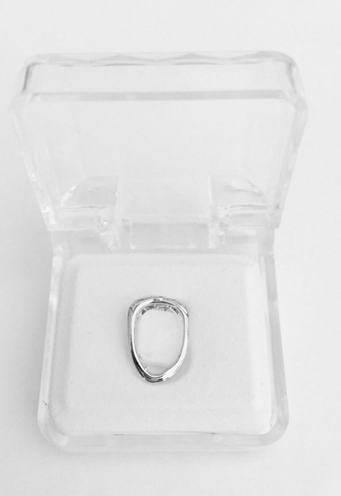 Open Face Grillz Grill Silver Platinum Hip Hop Single Tooth Teeth Cap w Mold Kit