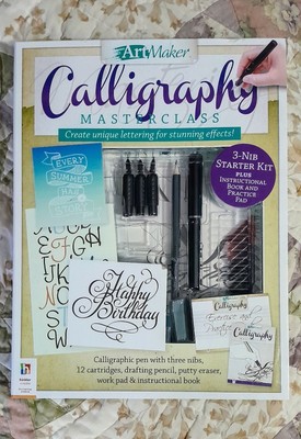  ART MAKER CALLIGRAPHY MASTERCLASS KIT Plus Instructional Book and Practice Pad