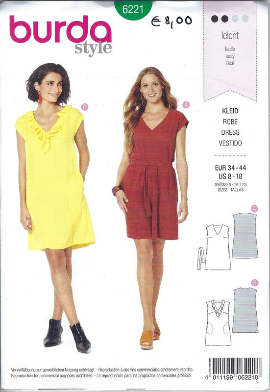Burda Schnittmuster 6221 Kleid