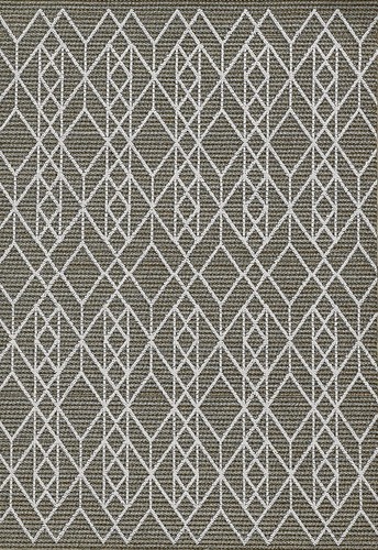 Серый геометрический коврик для помещений и улицы размером 8 X 10 дюймов