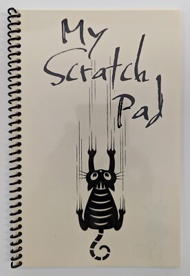 Cat Scratch Pad Note Books 50 pages 5 different cats Coil bound Premium 70# text
