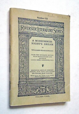 A Midsummer-Night's Dream - Shakespeare, 1903 sc, Riverside Literature Series