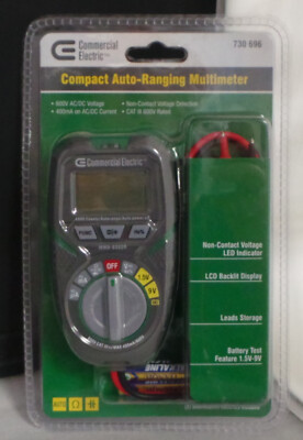 Commercial Electric Compact Auto Ranging Digital Multi-Meter 730 696 BRAND NEW