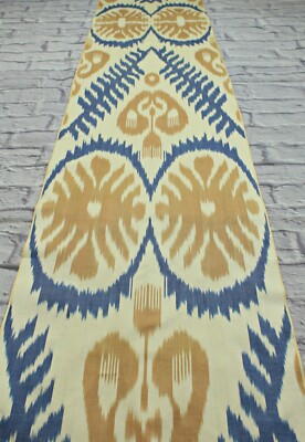 3.0 met Uzbek cotton handmade Ikat fabric/Beige cloth for craft,upholstery,decor