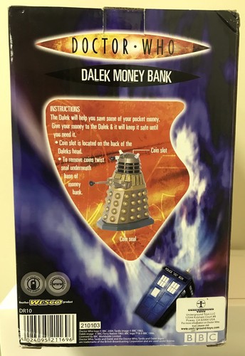9 inch Bronze Gold DALEK Coin Money Bank Wesco Doctor Who BBC 2004