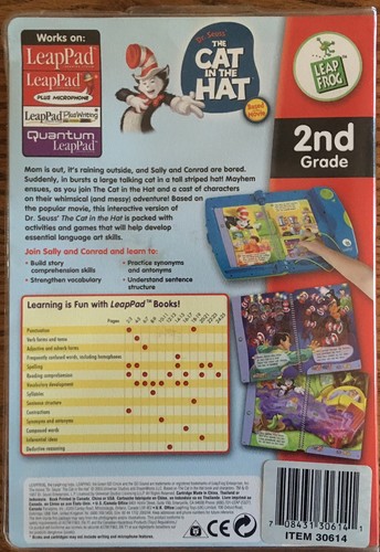 LeapPad Cat in the Hat Dr. Seuss Grade 2 Book and Cartridge Reading