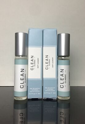 Lot Of 2 Classic Soft Laundry Eau De Parfum Mini Rollerball 0.17 Fl Oz, NIB. 