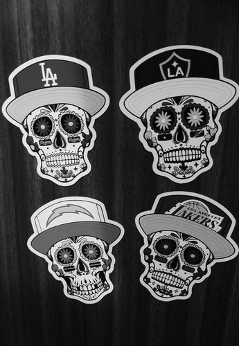 Los Angeles Dodgers Sugar Skull MAGNET - MLB Premium Vinyl