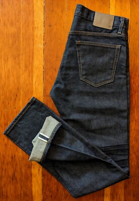 SMN Denim The Hunter Standard Slim Dark Indigo Selvedge Jeans Mens 32x33 *NEW!*