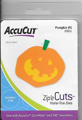 ACCUCUT Zip'eCuts Wafer Thin Die Pumpkin #1 Sizzix Compatible Jack-o-Lantern 