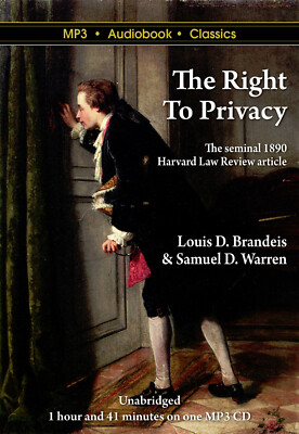 The Right to Privacy - Unabridged MP3 CD Audiobook in DVD case