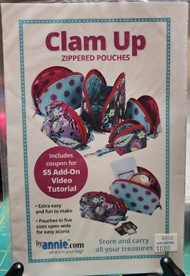 Clam Up Zippered Pouches Pattern by Annie, PBA275