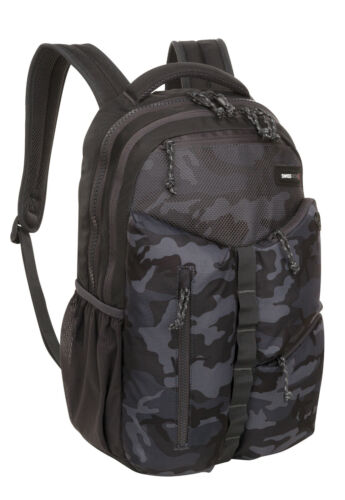 NEW SWISSTECH APPENZELL GRAY CAMO LARGE HIKING SCHOOL LAPTOP BACKPACK BOOK BAG