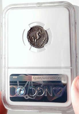 VERCINGETORIX enemy of JULIUS CAESAR 48BC Silver Roman Republic Coin NGC Ch XF*