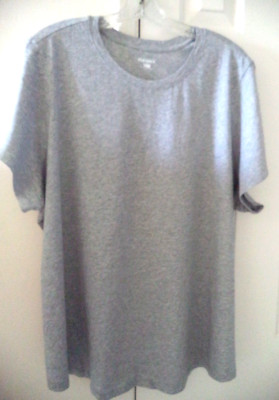 Must! Old Navy Heather Grey Soft Cotton Jersey Round Neck Tshirt 22 24 26 3XL 3X