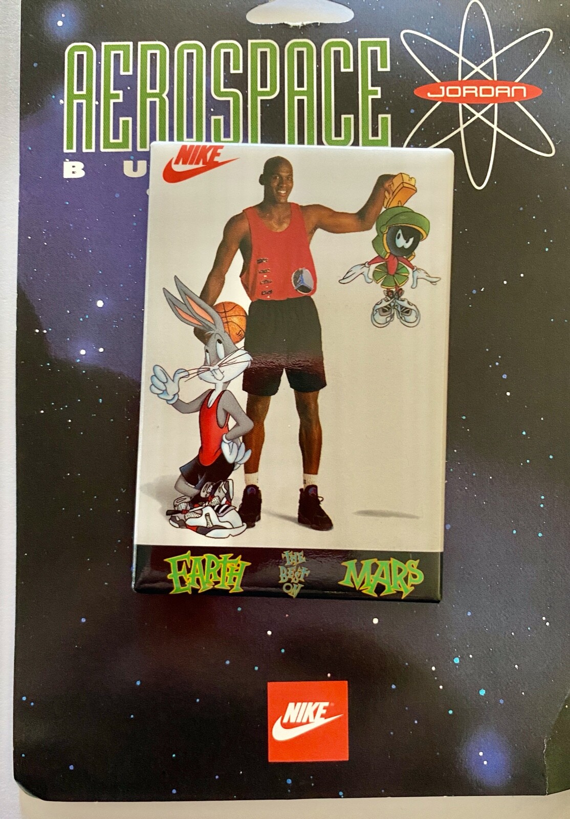 Vintage 1993 Michael Jordan-Nike-Aerospace-SPACE JAM Pinback